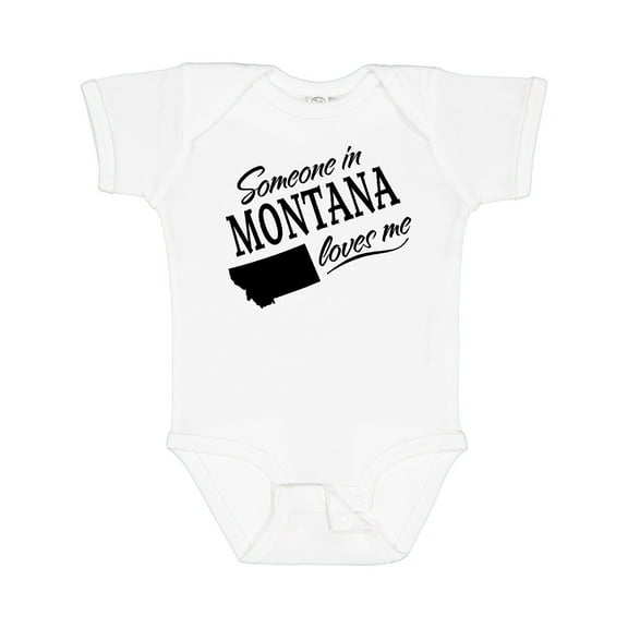 Inktastic Someone in Montana Loves Me Boys or Girls Baby Bodysuit