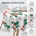 thumbnail image 4 of Merry Christmas Round Tablecloth 60 Inch, Christmas Party Tablecloths Stain Resistance Polyester Table Cloth for Holiday Parties Kitchen Dining Indoor Outdoor, 4 of 5