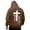 Brown, variant on Cavosen Men Hoodies Big and Tall Long Sleeve Loose Hoodie with Pocket Graphic Stretch Sweatshirt Windproof Fall Tops