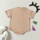 thumbnail image 3 of Gibobby Ropa Para Bebe con estampado de dinosaurio de dibujos animados de manga corta para niños y niñas, monos para recién nacidos, ropa(Marrón, 12-18 Meses), 3 of 5