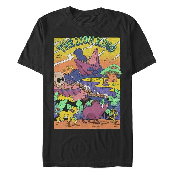 Men's Lion King Cartoon Journey Graphic T-Shirt