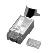 3Prong Gold Plateds RJ45 Plugs For Cat6A Solid Stranded Cable Supports 10 Gigabit Speed And Secure Connectivitys