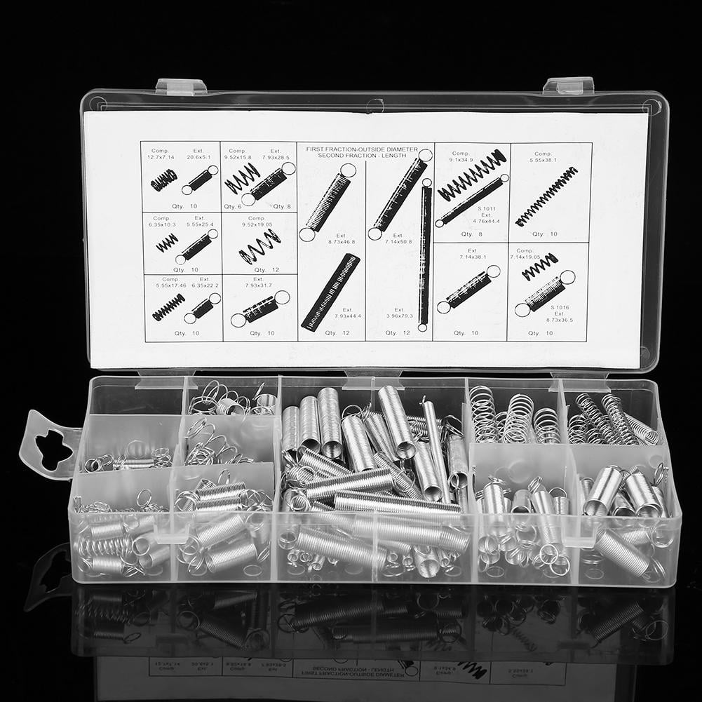 FAGINEY 200pcs 20 Sizes Carbon Steel Compression Extension Springs