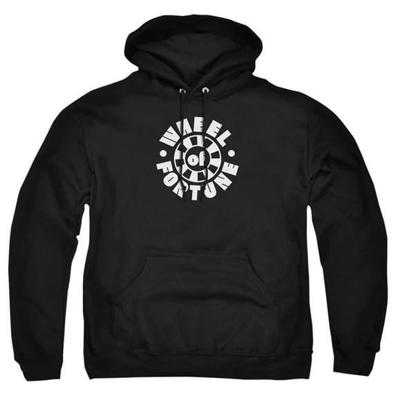 Popfunk Wheel of Fortune Light Wheel Adult Pull-Over Hoodie, Black, 3X-Large
