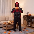 thumbnail image 6 of Moonsky Spider Cosplay Hoodie, Full Zip Face Mask Sweatshirt Streetwear Jacket for Theme Party, 6 of 6