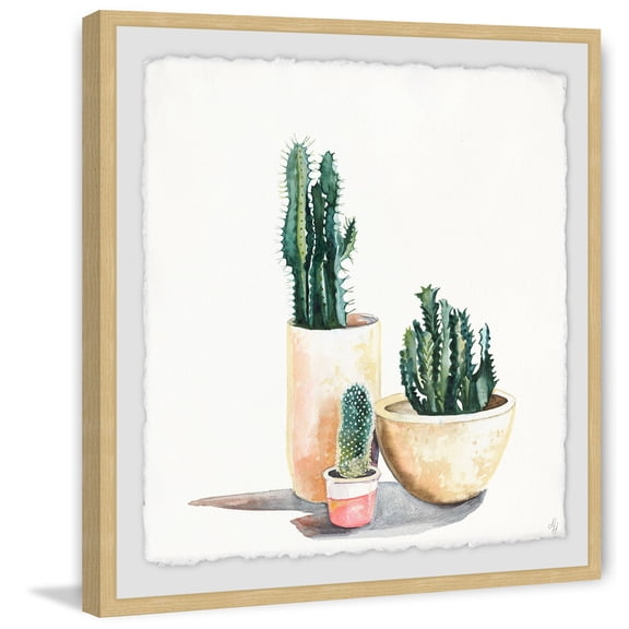 Desert in Pot Framed Painting Print