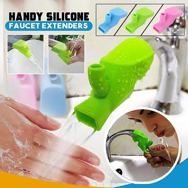 pstuiky Silicone Faucet Extender for Bathroom Sink Hand Washing Helper 1 Piece Easy Install No Tools Kitchen Bathroom Use