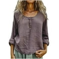 thumbnail image 2 of Karight Womens Button Down Shirt Long Sleeve Blouse, 2 of 6