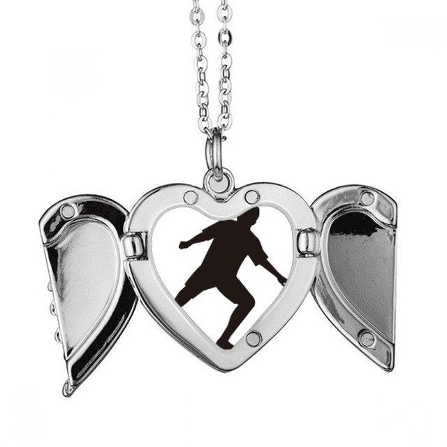 Silueta de fútbol soccer Sports Alas de ángel collar colgante regalo de moda Unbranded M