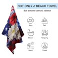 thumbnail image 2 of Independence Day Of The United States Flag Ultra Fine Fiber Beach Towels for Travel And Quick Drying Absorbent Towels for Swimming, 2 of 7