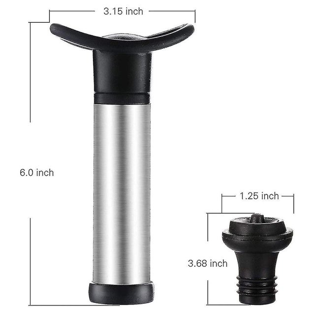 Bomba de vacío de botellas de vino con 4 corchos para almacenar vino ShuxiuWang 8390614279285