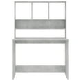 thumbnail image 2 of vidaXL Desk with Shelf Concrete Grey 110x45x157 cm Engineered Wood, 2 of 4