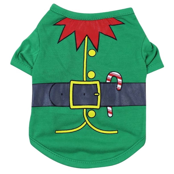 Camisa de perro Camiseta de Navidad para perros Camiseta de mascota Camiseta de Navidad para pe Carevas Camisa de manga corta