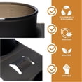 thumbnail image 3 of Silipint: Silicone Go Go Bowls: Set Of 4: Smoke - Sizes: 10, 20, 30 oz & Sandwich Size - Unbreakable, Attached Lids, 3 of 10