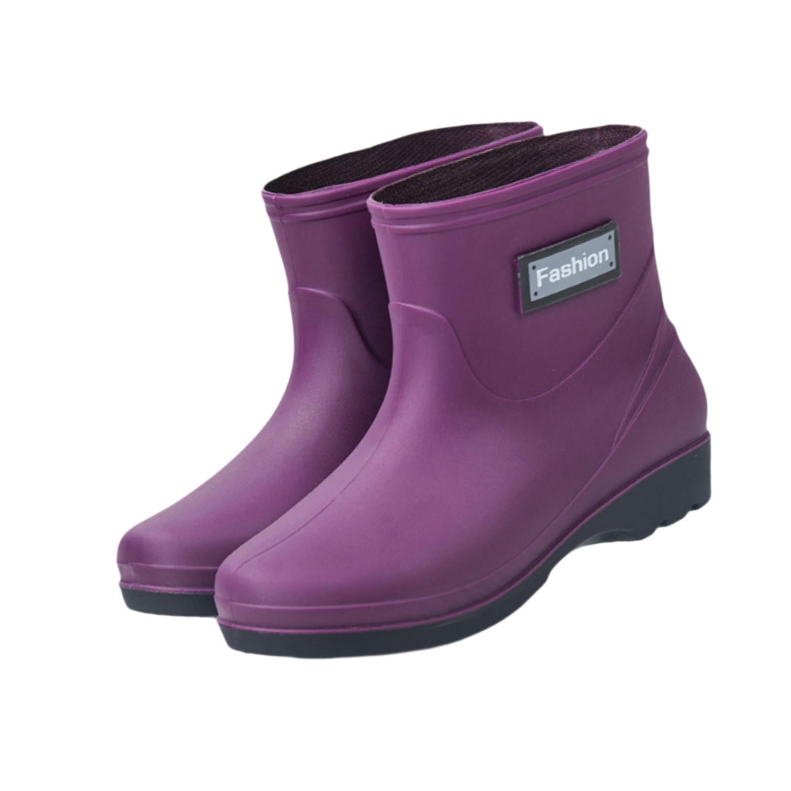 Segolike Rain Boots Garden Shoes Waterproof Portable Trendy Lightweight Mid Calf Boots Nonslip Rainboots for Camping Backpacking Women Size 41