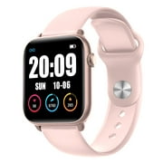 Clover LCD TFT Screen HD Resolution Pink Smart Watch with Call Receive and Message Notifications
