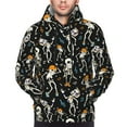 thumbnail image 2 of Bingfone Dancing Skeleton Party Men's Drawstring Hoodie Long Sleeve Pocket Sweatshirts-Large, 2 of 6