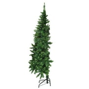 Costway 5ft Pre-lit PVC Artificial Half Christmas Tree 8 Flash Modes w/ 250 LED Lights