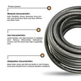 thumbnail image 6 of TORQUE Rubber Air Brake Hose 3/8" x 50-FT ROLL Black Replaces Continental 9003006 with 10 PCS ⅜ NPT Male Fittings Pneumatic Replacement Fittings for 3/8'' Rubber Hoses, 6 of 6