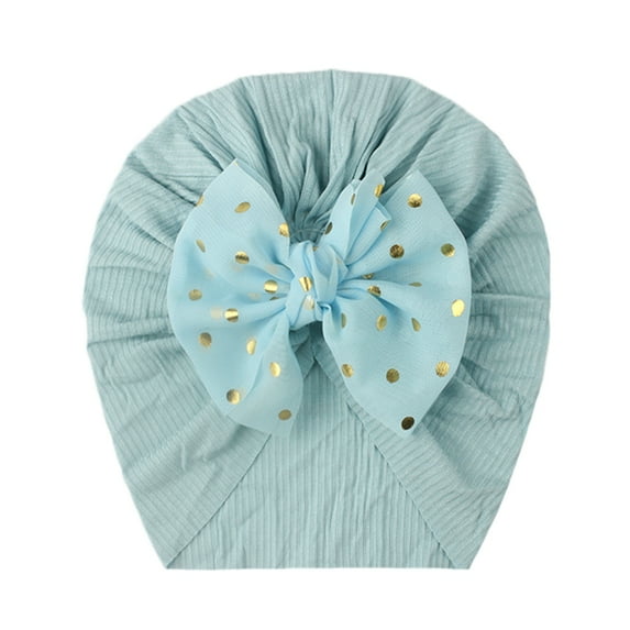 Ochine Super Soft Elastic Cap Solid Nursery Hospital Turban Hat Cap Beanie Bonnet with Big Bow for Baby Girls Toddlers Newborns Infants