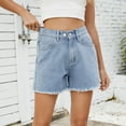 thumbnail image 4 of Summer New Versatile Denim Shorts Hot Pants Petite Summer Dresses for Short Women Swim Shorts Women Short Sleeve Sweater for Women Shorts plus Size Women Comfy Cute Jean Shorts for Women Women Shorts, 4 of 8