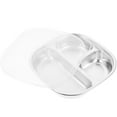 thumbnail image 4 of Stainless Steel Divided Tray Lunch Dinner Container Plate Tray Divided Cafeteria Tray, 4 of 8