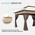 thumbnail image 6 of Meetleisure 11'x11' Pop Up Gazebo for Patios, Outdoor Canopy Tent with Sidewalls, Mosquito Netting, Pop Up Shelter for Wedding Party, Beige, 6 of 11