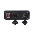 thumbnail image 2 of Panel De Interruptor A Prueba De Agua, Interruptor Basculante Dc 12V, Interruptor Para Coche, Barco, Camión, Cargador Usb Dual, Panel De Apagado Para Encendedor De Cigarrillos Eigraketly VI003991-00, 2 of 7