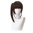 thumbnail image 2 of NARABB Perruque Cosplay Queue de Cheval Noire Naturelle, 2 of 9