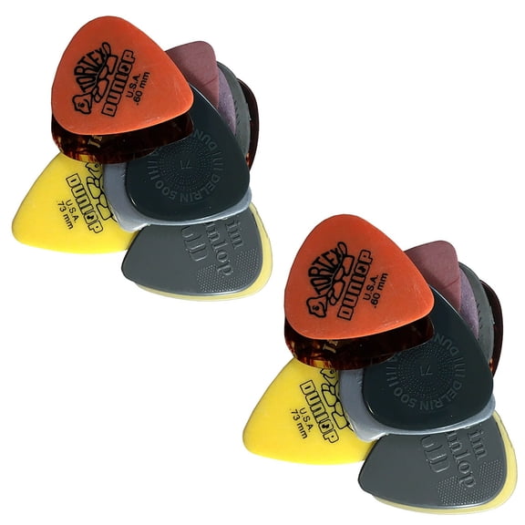 Dunlop Guitar Picks 24 Pack Variety Pack Light/Med Tortex Nylon & More
