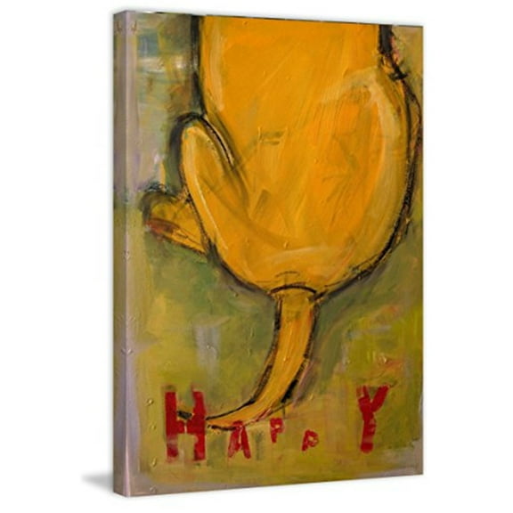Happy Tails Painting Print on Wrapped Canvas