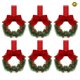 thumbnail image 3 of 1/4 Piezas Pequeña Corona Navidad 11 8 Pulgadas Gabinete Mini () Rojo, 3 of 9