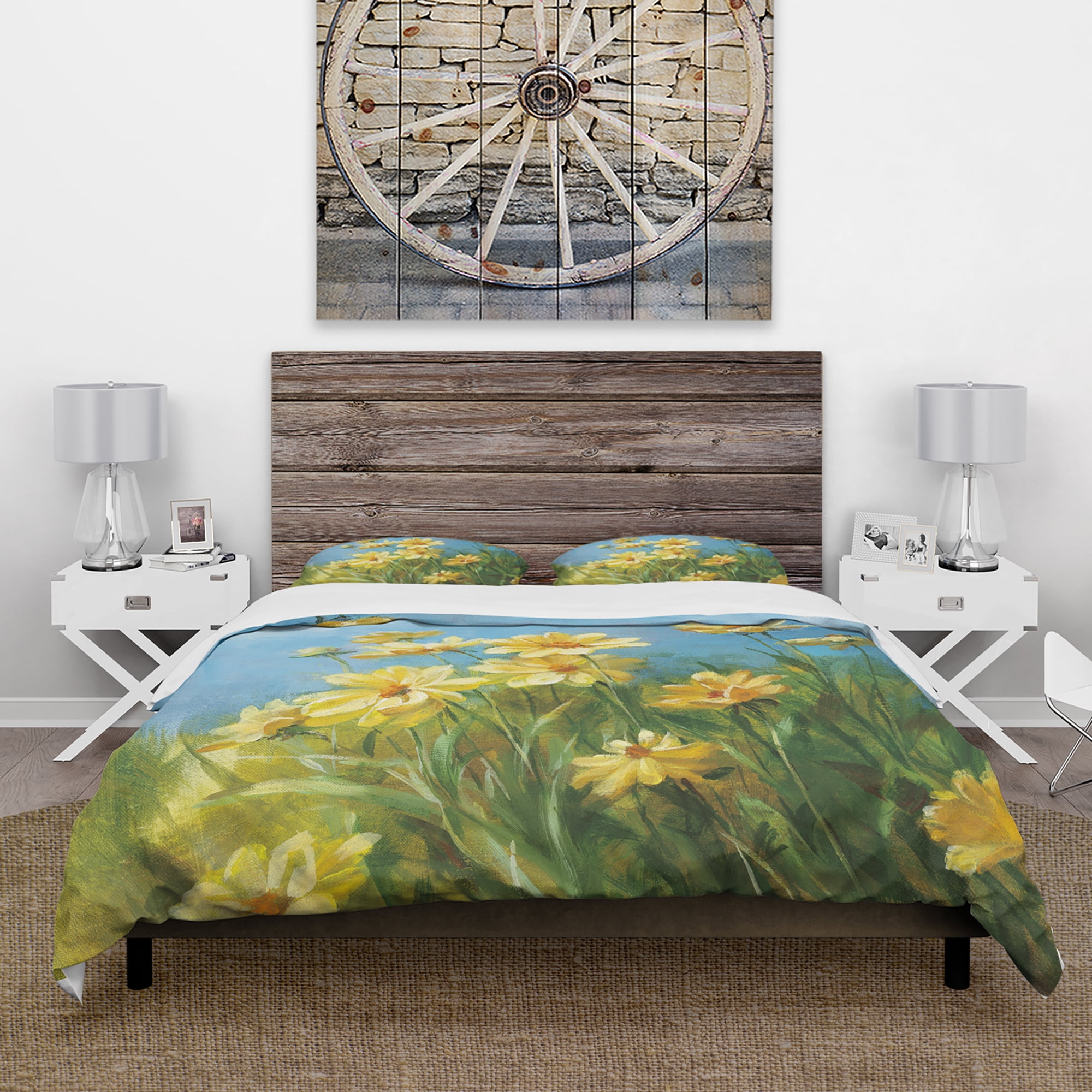 Designart 'Summer Field I' Traditional Duvet Cover Set