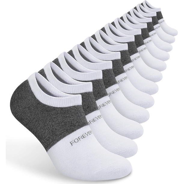 Mens No Show Socks Cotton Invisible Low Cut Ankle Socks 6-10/11-13 with Non Slip Grips 6 Pairs