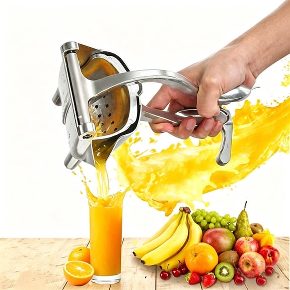 Heavy Duty Manual Fruit Juicer Squeezer, Lemon Juicer Manual Hand Press with Ergonomic Grip, Fresh Fruit Juice Extractor for Orange Citrus Pomegranate Lime Grapefruit Home Kitchen Tool