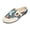 Blue, variant on Women's Walking Shoes Closed Round Toe Boho Low Top Loafers Non Slip Casual Lightweight Slip on Flat Shoes White Size 6