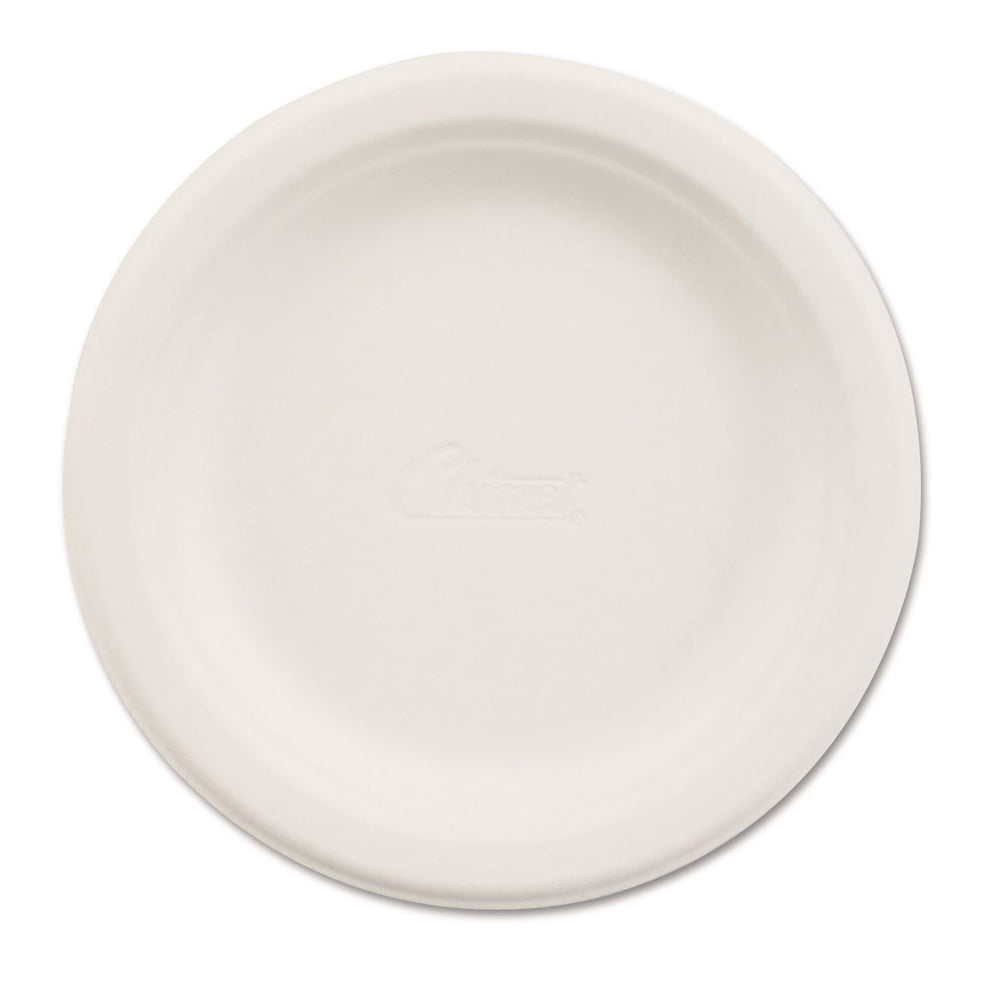 Chinet, HUHVACATECT, Paper Dinner Plates, 6" Round, 1000 / Carton, White