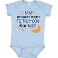 thumbnail image 3 of Inktastic I Love My Great Auntie to the Moon and Back Boys or Girls Baby Bodysuit, 3 of 5
