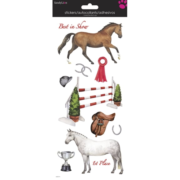 Horseback Riding Paper Craft 5.5" x 12 Sticker - Clear