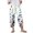 Multicolor, variant on Women's Retro Print Pants - Floral Stripe Polka Dot Wide Leg Elastic Waist Summer Casual Trousers with Pockets ,Army Green,L