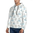 thumbnail image 3 of Honeii Playful Polar Bear Pals Pattern Mens Hoodies Men's Loose Sleeve Sweatshirt,Pullover Hooded Sweatshirt for Men,Essentials Hoodie-XX-Large, 3 of 7