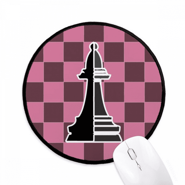 Tapis de Souris à Damier Évêque Mot Noir pour Bureau Ordinateur
