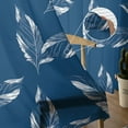 thumbnail image 5 of Sheer Curtains 84 inches Long, Blue Transparent Gradient Leaf Watercolor Light Filtering Sheer Window Curtains Rod Pocket Voile Drapes for Bedroom Living Room, 52"W x 84"L 2 Panels, 5 of 7