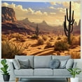 thumbnail image 4 of Chilfamy  Desert Scenery Tapestry, Western Desert Mountain tapestry, Desert Landscape Tapestry, Vintage Boho Room Decor Tapestry  50x40inch, 4 of 6