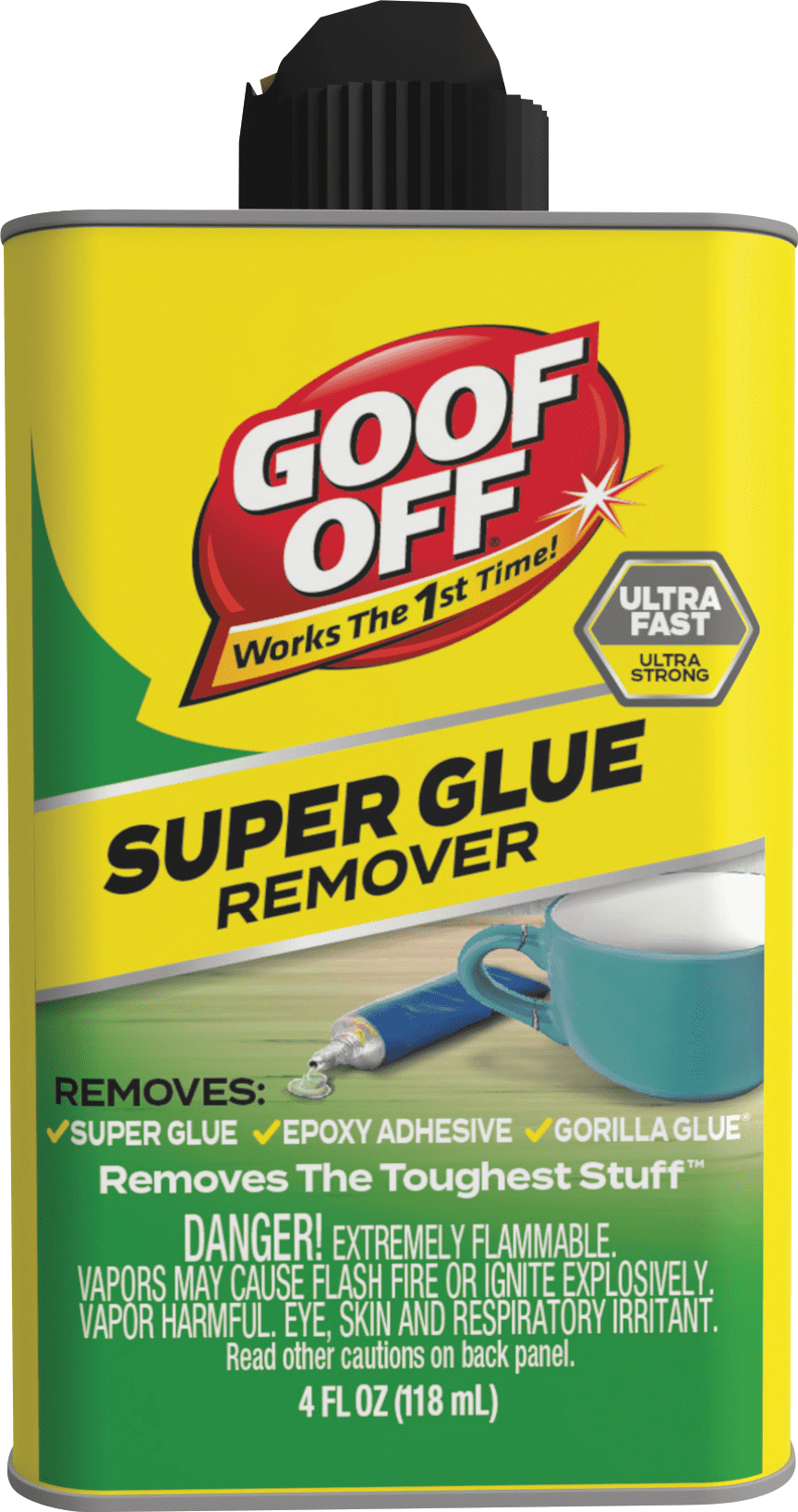 Goof Off Pro Strength Super Glue Remover - Pack of 4 — Residential Use, Standard Application
