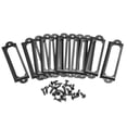 thumbnail image 1 of Unique Bargains 60x17mm Drawer Tag Label Metal Label Holder File Tag Frames Black 10 Pack, 1 of 6