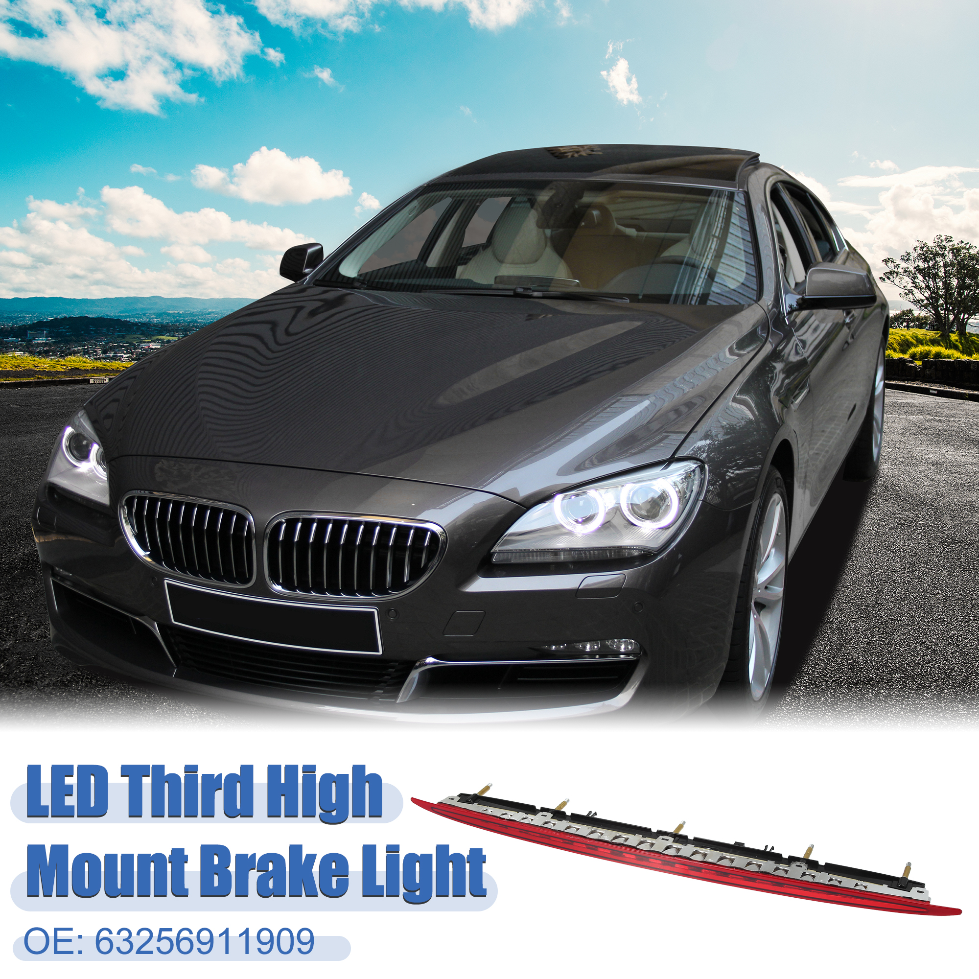 Unique Bargains High Mount Brake Light for BMW 650i Base 4.8L V8 Gas 2006-2007