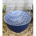 thumbnail image 7 of Blue Vintage Victorian Palm Leaves Design Large Porcelain Mug 19oz 5.25"Diameter, 7 of 7