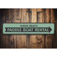 thumbnail image 1 of Paddle Boat Rental Novelty Sign, Metal Wall Decor - 4x18 inches, 1 of 4
