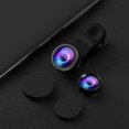 thumbnail image 4 of Hytrove 1Set Black Phone Lens Kit with 180 Degree Fisheye Wide Angle and Macro Lenses for Mobile Photography, 4 of 8